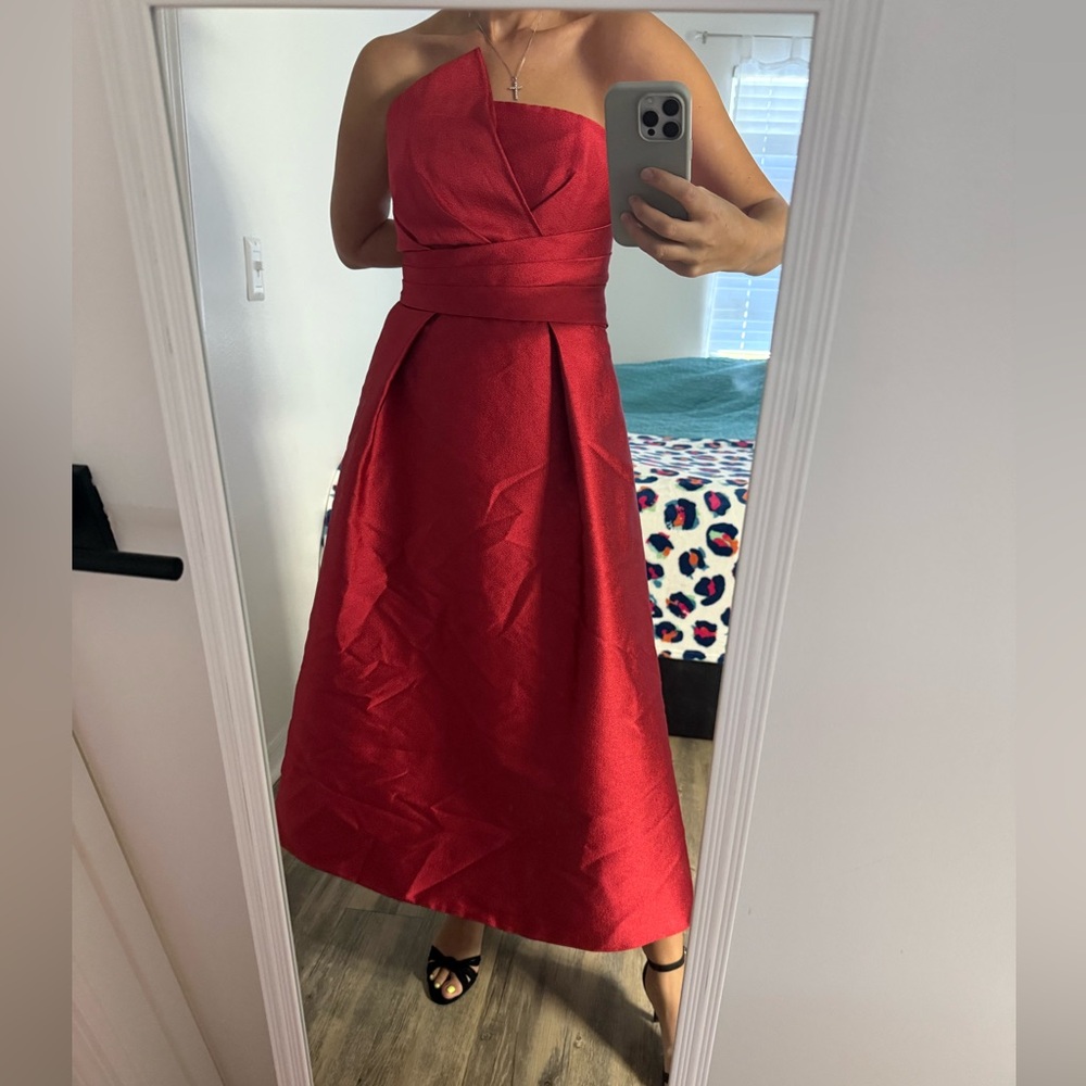 THEIA Strapless Fit-&-Flare Dress, size 12